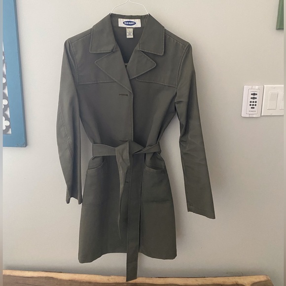 Old navy trench coat army green - Picture 1 of 3